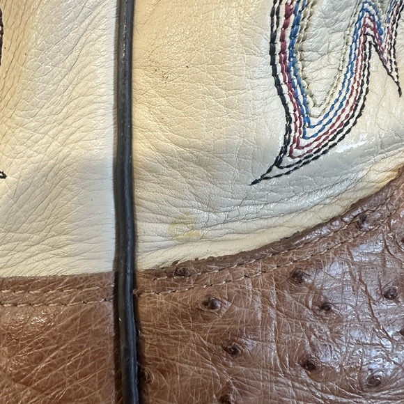 Nocona MD6505 Men's Exotic Rancher Boot w. Mink Vintage Quill Ostrich sz 10 1/2 - Picture 10 of 13